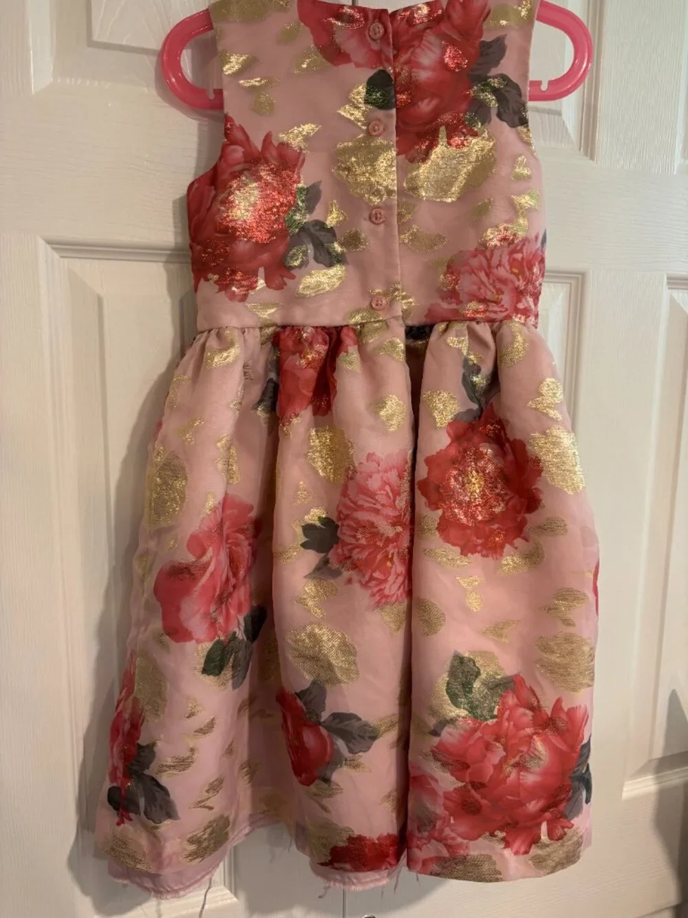 Gymboree Formal Dress Sugar Plum Fairy Pink Gold Floral Girl's 6
